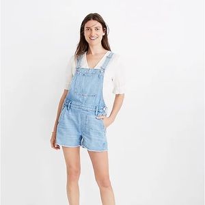 Madewell Adirondack Shorteralls Light Wash